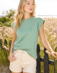 Sage Relaxed Cap Sleeve Top - Halemi & Co.