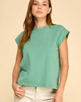 Sage Relaxed Cap Sleeve Top - Halemi & Co.