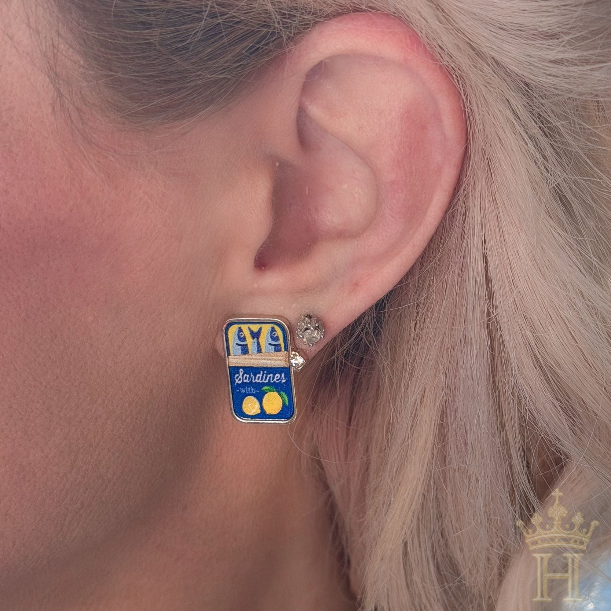 Sardine Can Stud Earrings - Halemi & Co.