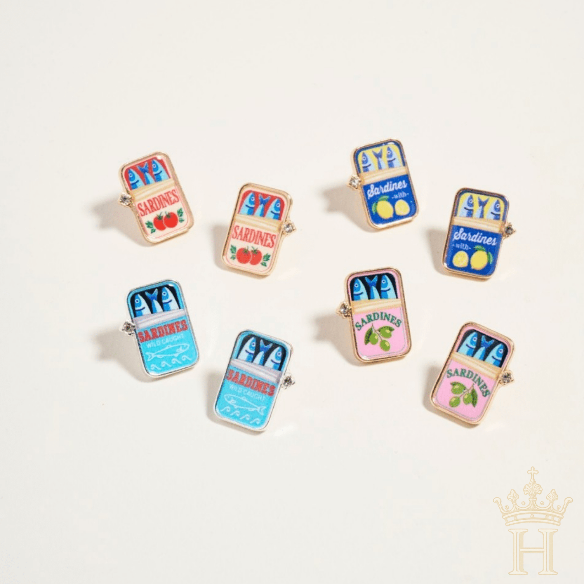 Sardine Can Stud Earrings - Halemi & Co.