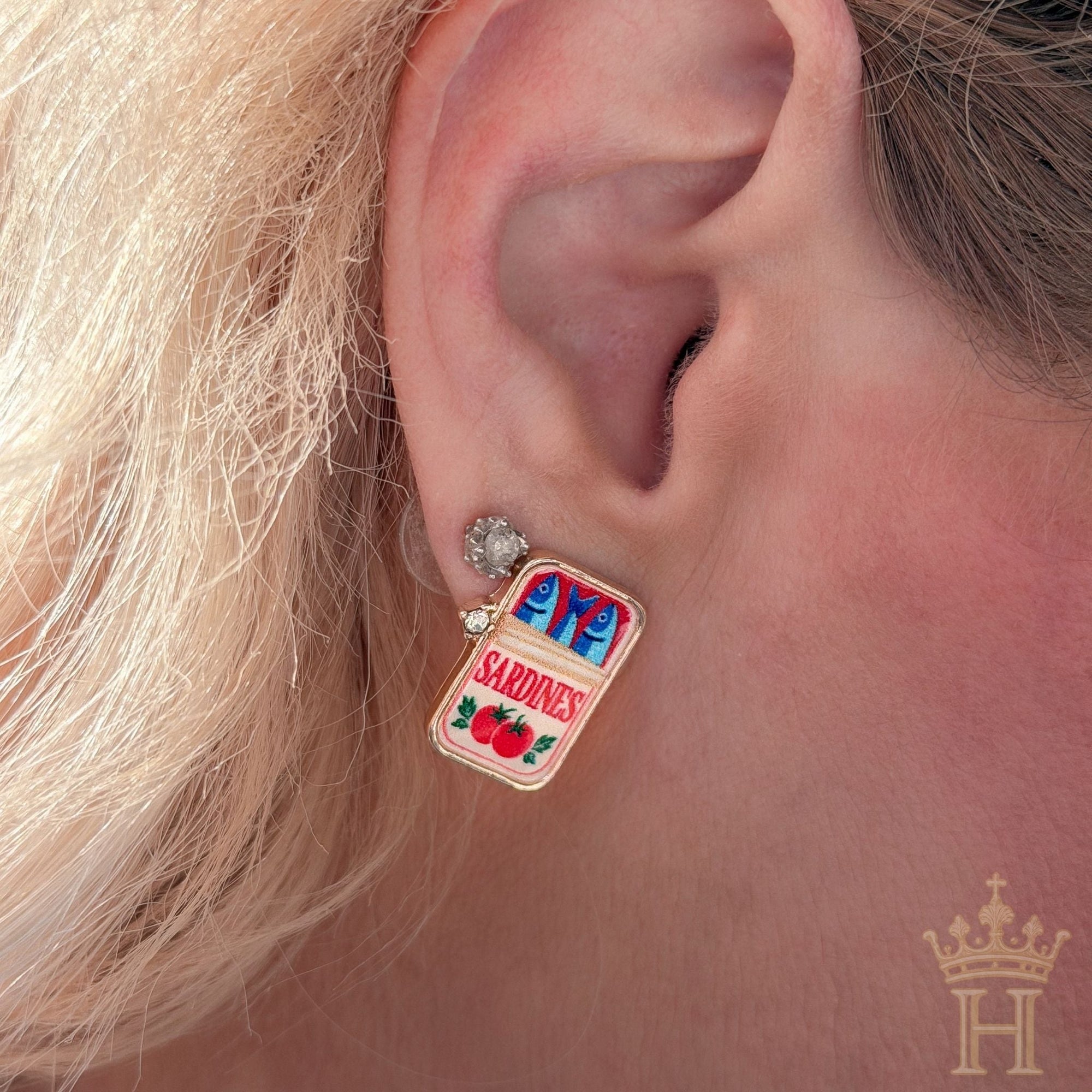 Sardine Can Stud Earrings - Halemi & Co.