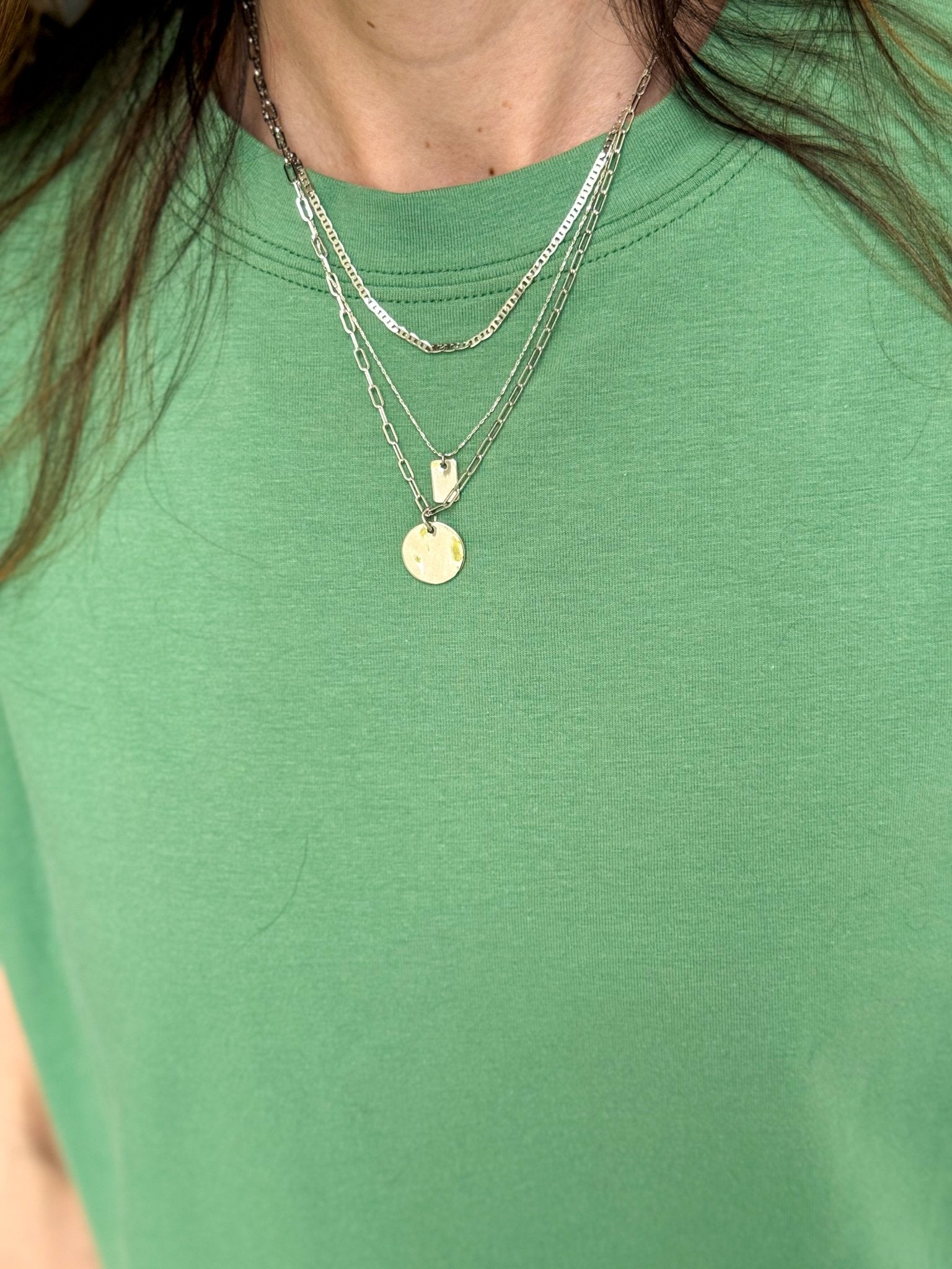 Silver Keepsake Layered Charm Necklace - Halemi & Co.