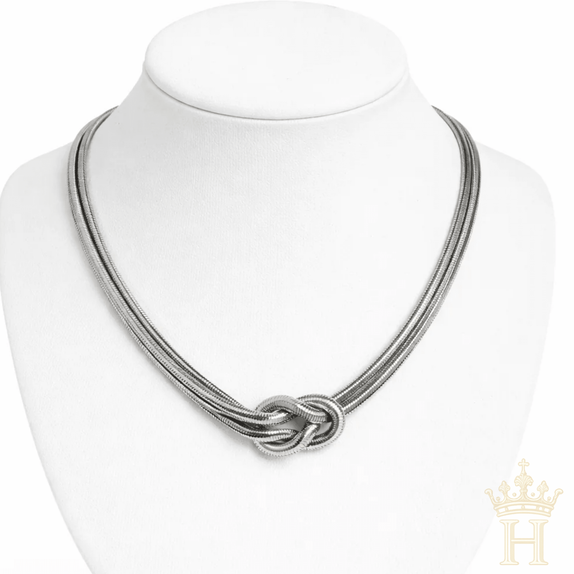 Silver Knot Necklace - Halemi & Co.