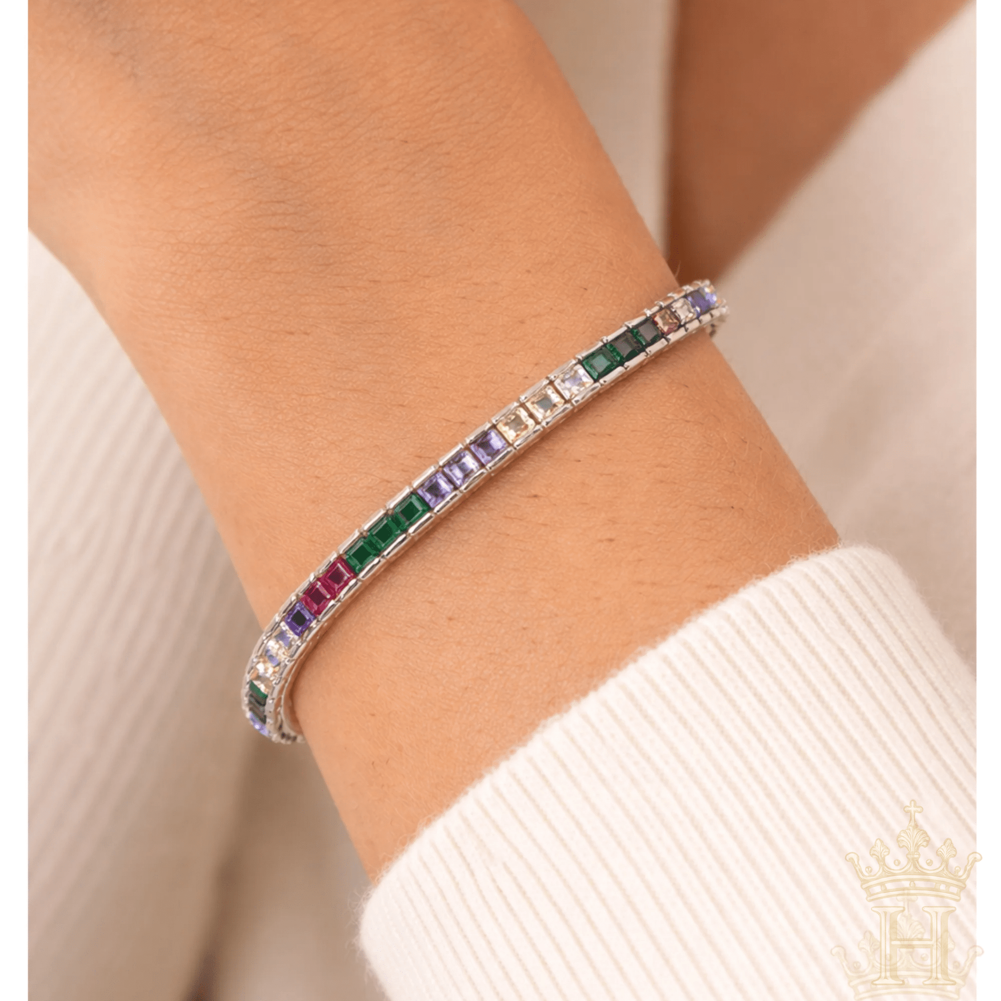 Square Cut Tennis Bracelet - Halemi & Co.