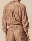 Textured Button Front Western Style Cover Up Romper - Halemi & Co.