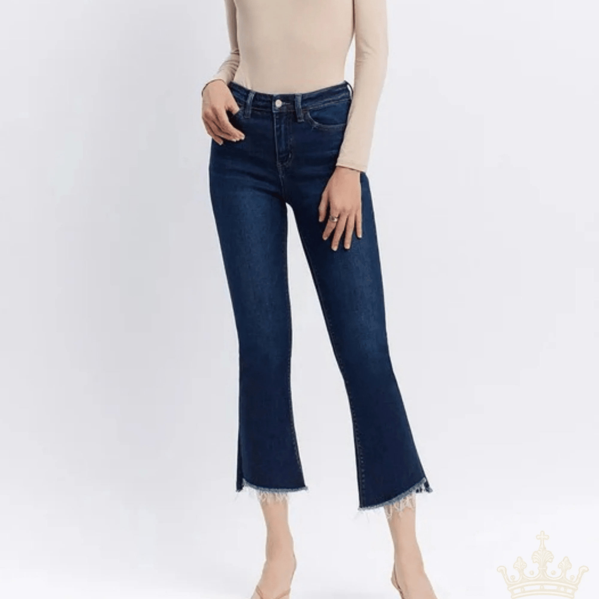 Vervet by Flying Monkey - Motivated Crop Flare Jeans - Halemi & Co.