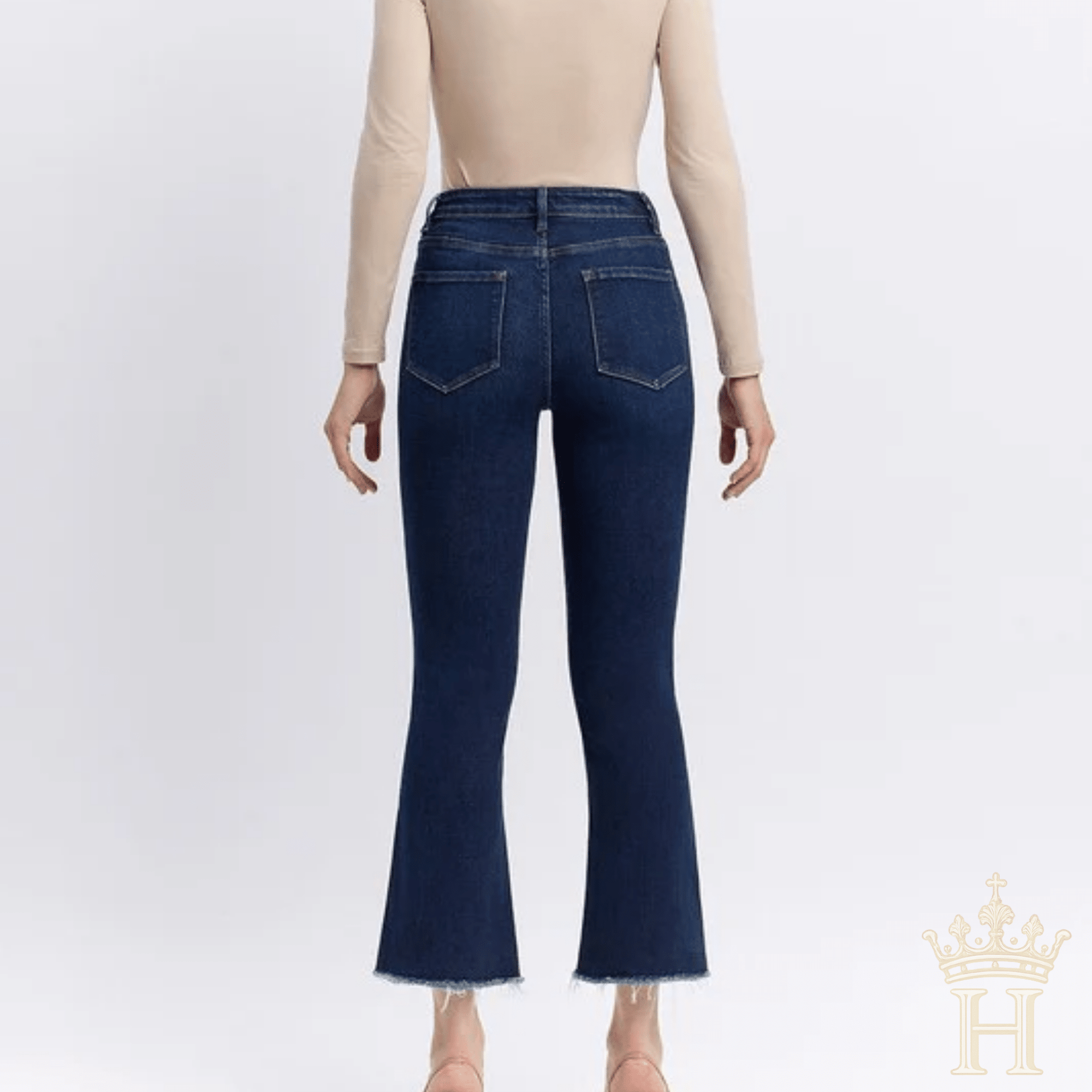 Vervet by Flying Monkey - Motivated Crop Flare Jeans - Halemi & Co.